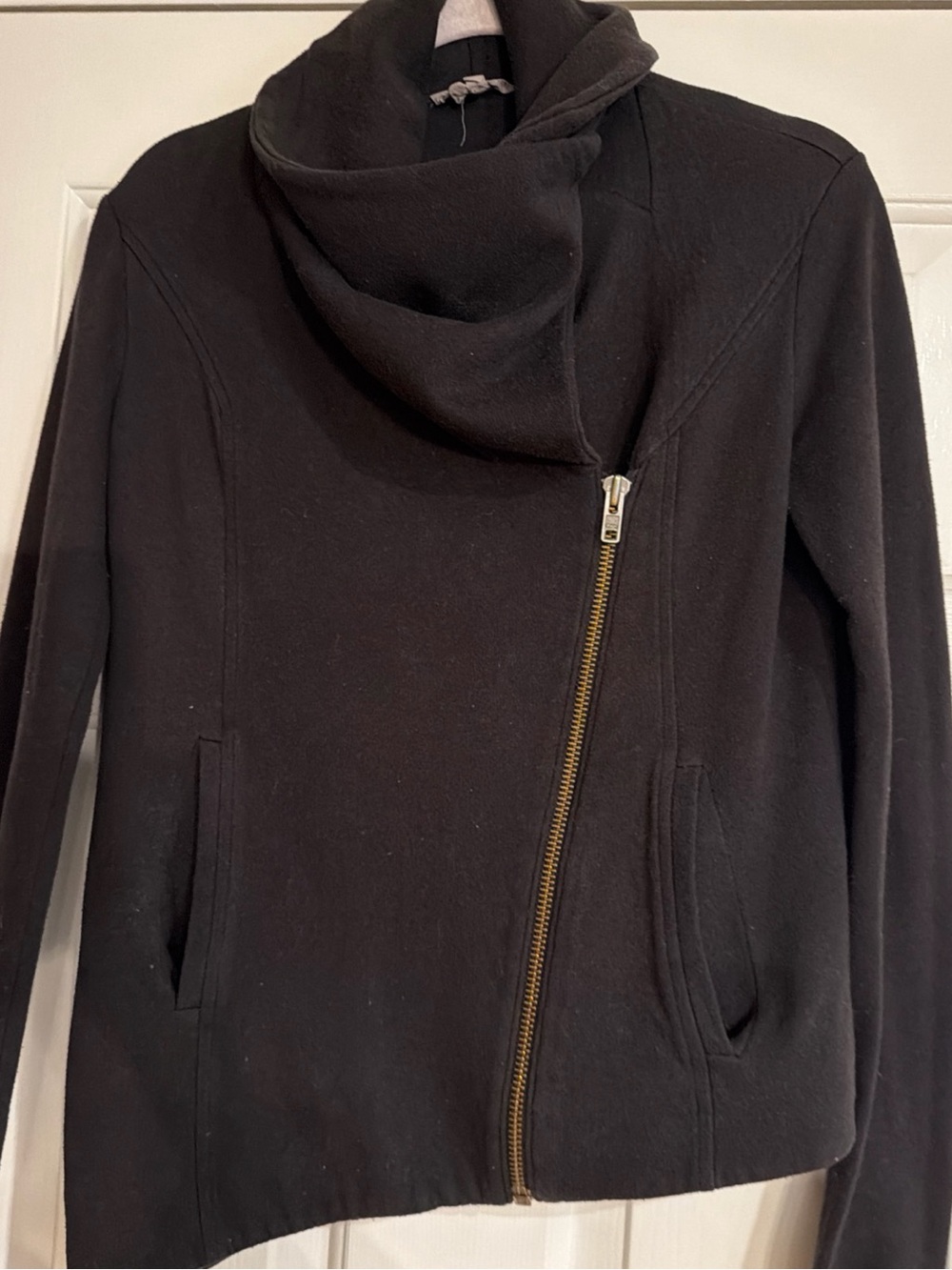 Helmut Black Villios Asymmetrical Zip Women’s Sweatshirt Jacket